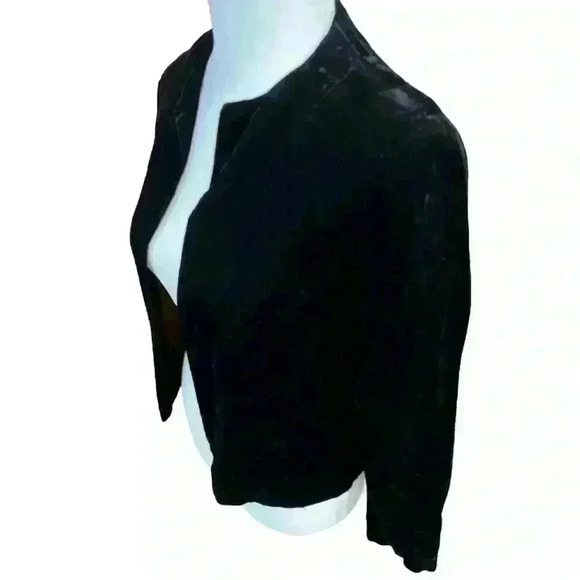 Vintage 50s 60s black velvet cropped bolero no size see measurements - Picture 3 of 5
